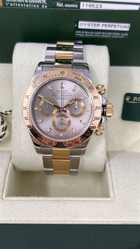 rolex daytona 116523 quadrante grigio|Rolex Daytona 116523 Panna Dial Ser K 2001 Box&Paper.